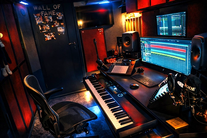 Mastering studio interior