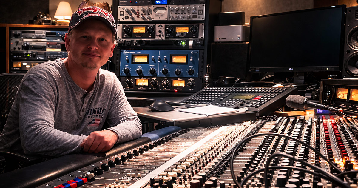 Jack Chabowski in the studio